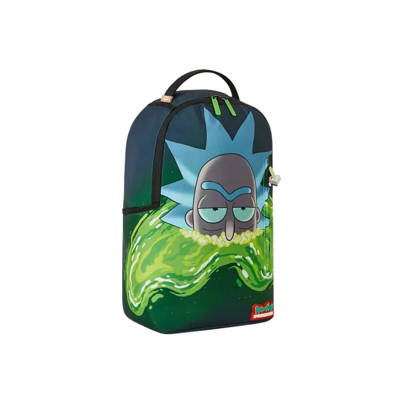 SPRAYGROUND Rick & Morty Collaboration Polyester Backpack Unisex Dark Green-2