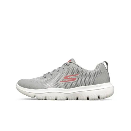 Skechers Go Walk Evolution Ultra Casual Shoes Men Low Top Gray/Pink