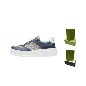 GUCCI Chunky B Supreme Low Top Stylish Skateboarding Shoes Men's Blue Shopping Bag