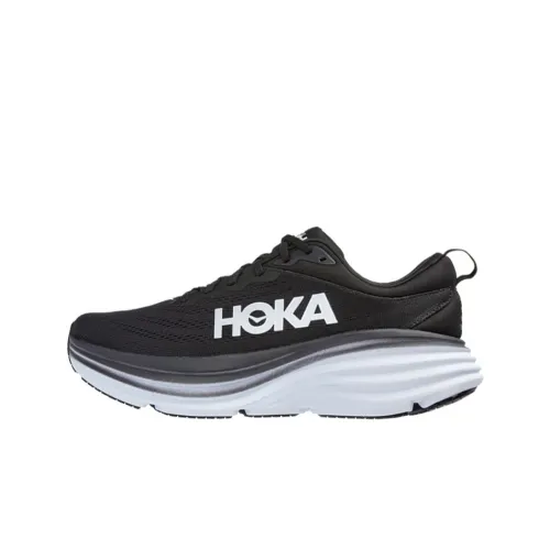 HOKA ONE ONE Bondi 8 Running Shoes Women's Low-Top Black/White