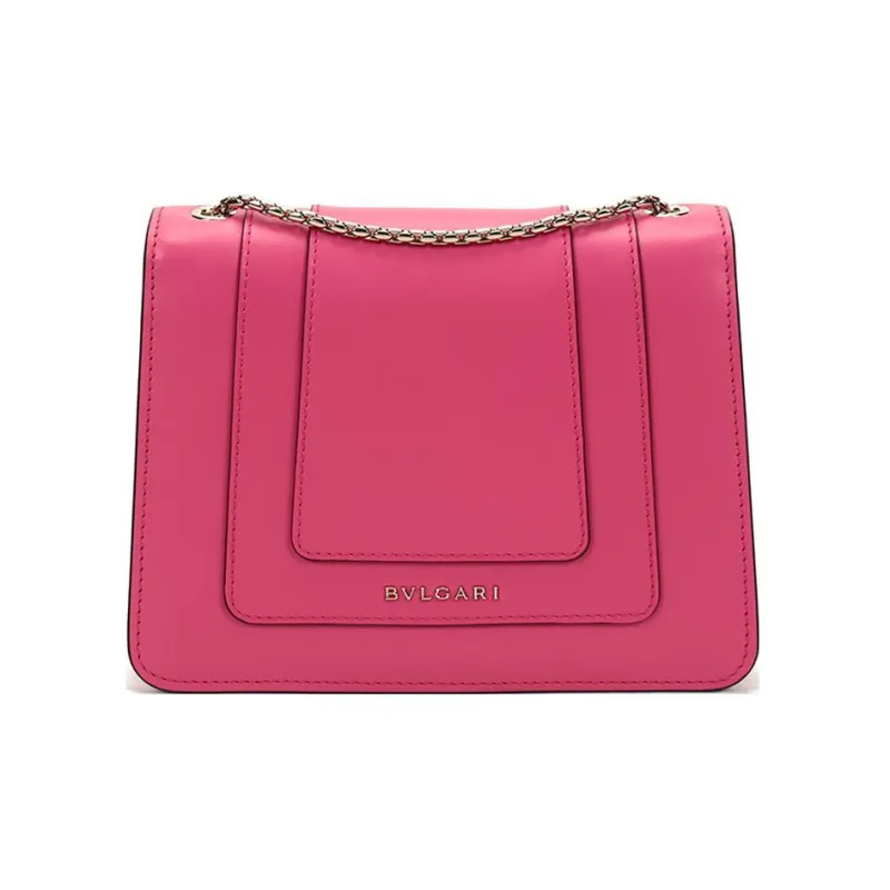 BVLGARI Serpenti Forever Calfskin Crossbody Bag, Shoulder Bag Women's Fuchsia Crystal-1