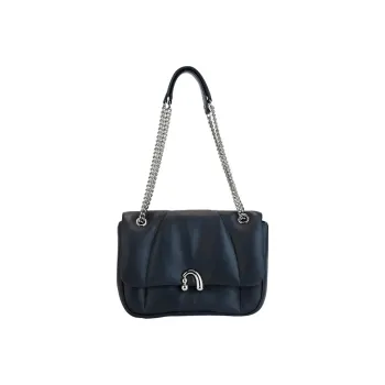 AMAZING SONG Sheepskin Chain Bag, Flower Bun Bag, Shoulder Bag, Crossbody Bag Women's Elegant Black/Taro Purple/Acorn