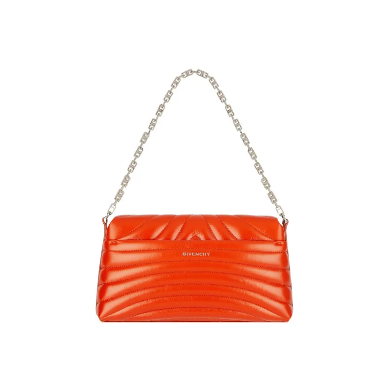 GIVENCHY Cow Leather Handheld Shoulder Bag Crossbody Bag Small Size Women's Dark Orange-1