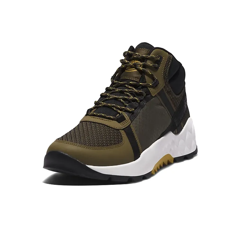 Timberland Solar Wave GreenStride Anti-Slip Wear-Resistant Mid-Top Outdoor Shoes Green Black-2