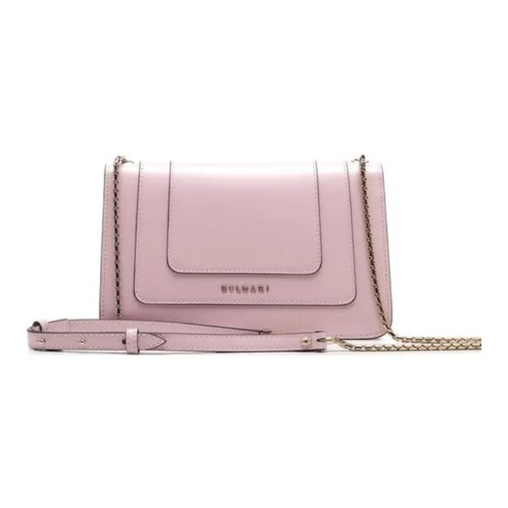 BVLGARI Serpenti Forever Series Calfskin Chain Bag, Flap Bag, Shoulder Bag Women's Rose-2