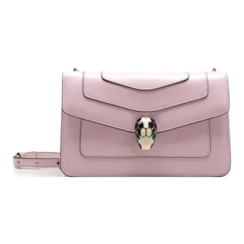 BVLGARI Serpenti Forever Series Calfskin Chain Bag, Flap Bag, Shoulder Bag Women's Rose