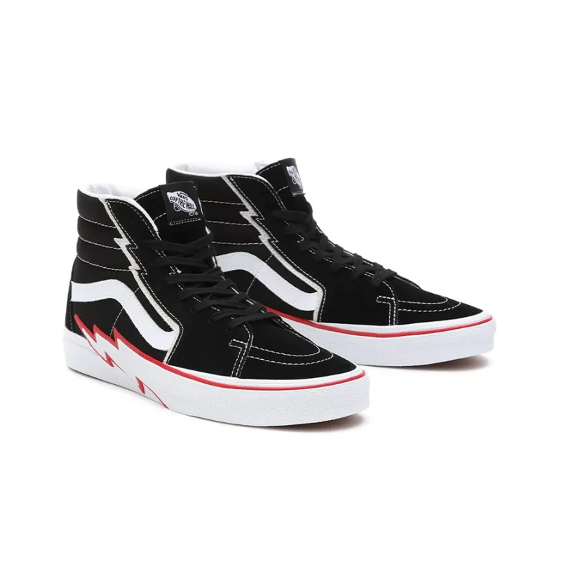 Vans Sk8 Hi 'Bolt Black Racing Red'-2