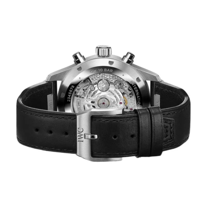 IWC PILOT Collection Automatic Mechanical Movement Men's Watch 43mm Black Dial Stainless Steel Watch Case Cowhide Strap-2