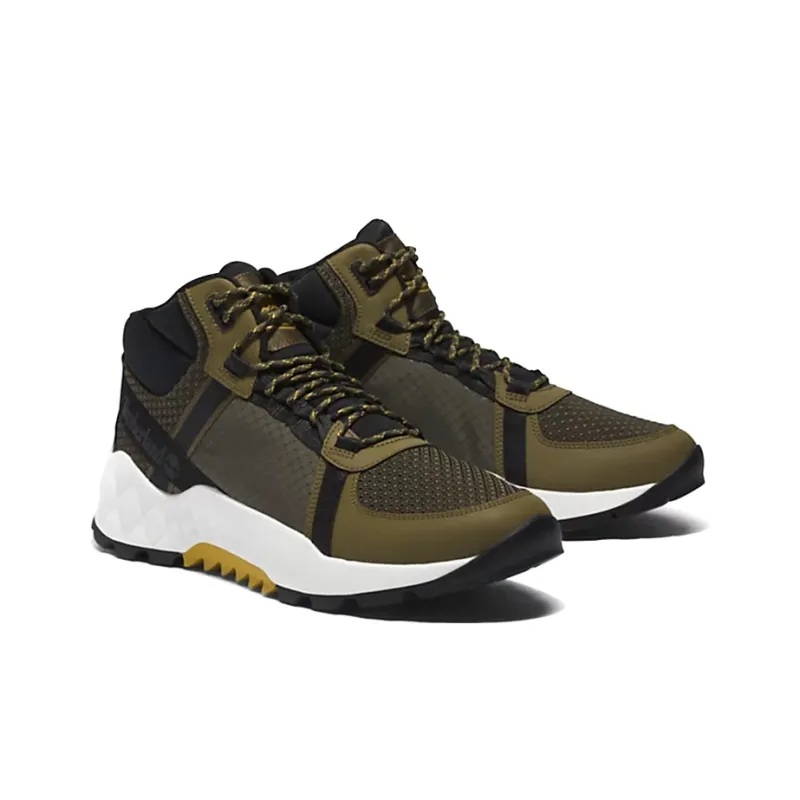 Timberland Solar Wave GreenStride Anti-Slip Wear-Resistant Mid-Top Outdoor Shoes Green Black-3
