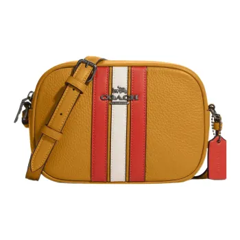 COACH Jamie Leather Camera Bag, Shoulder Bag, Crossbody Bag Trumpets Women's Iris Color