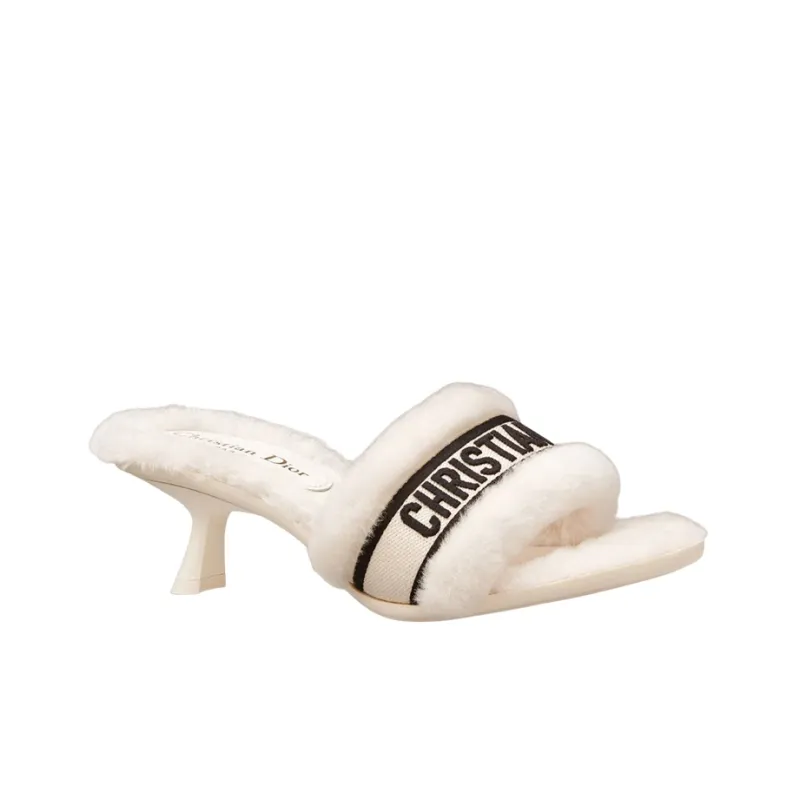 DIOR Dway Rubber Sole Odor-Resistant Slide Slippers Women's White-2