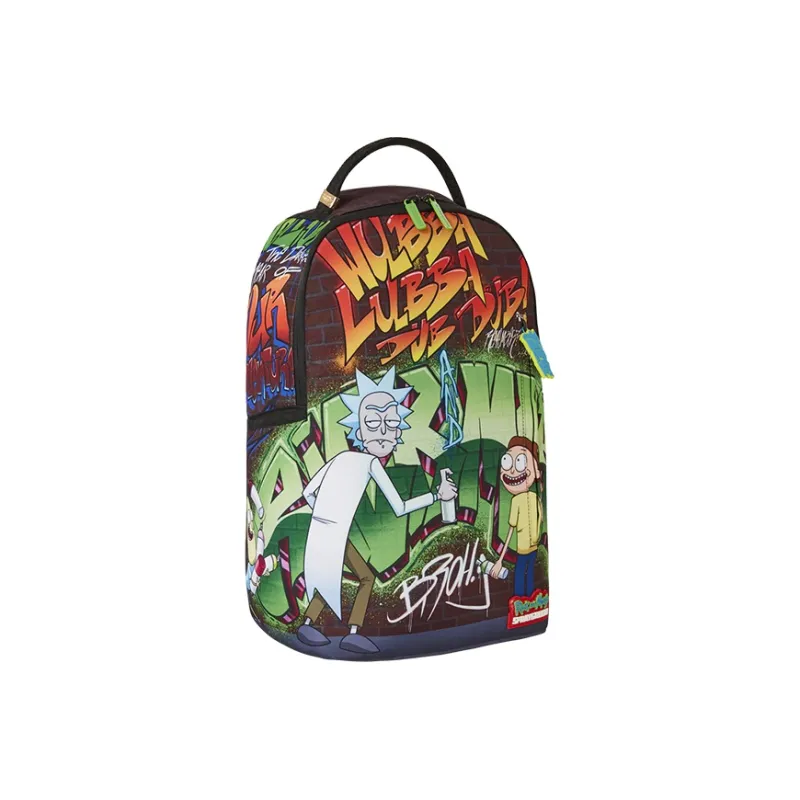 SPRAYGROUND Rick & Morty Collaboration Polyester Laptop Bag Backpack Tubas Unisex Multicolor-2