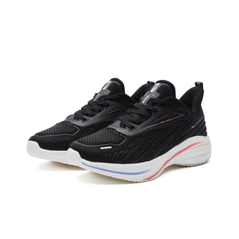 Erke Cushioning Anti Slip Wear Resistant Breathable Supportive Lightweight Low Top Casual Running Shoes Women's Black-1