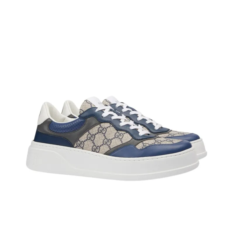 GUCCI Chunky B Supreme Low Top Stylish Skateboarding Shoes Men's Blue Shopping Bag-3