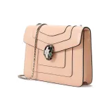 BVLGARI Serpenti Forever Calfskin Chain Bag Crossbody Bag Shoulder Bag Small Size Women's Honey Peach Color