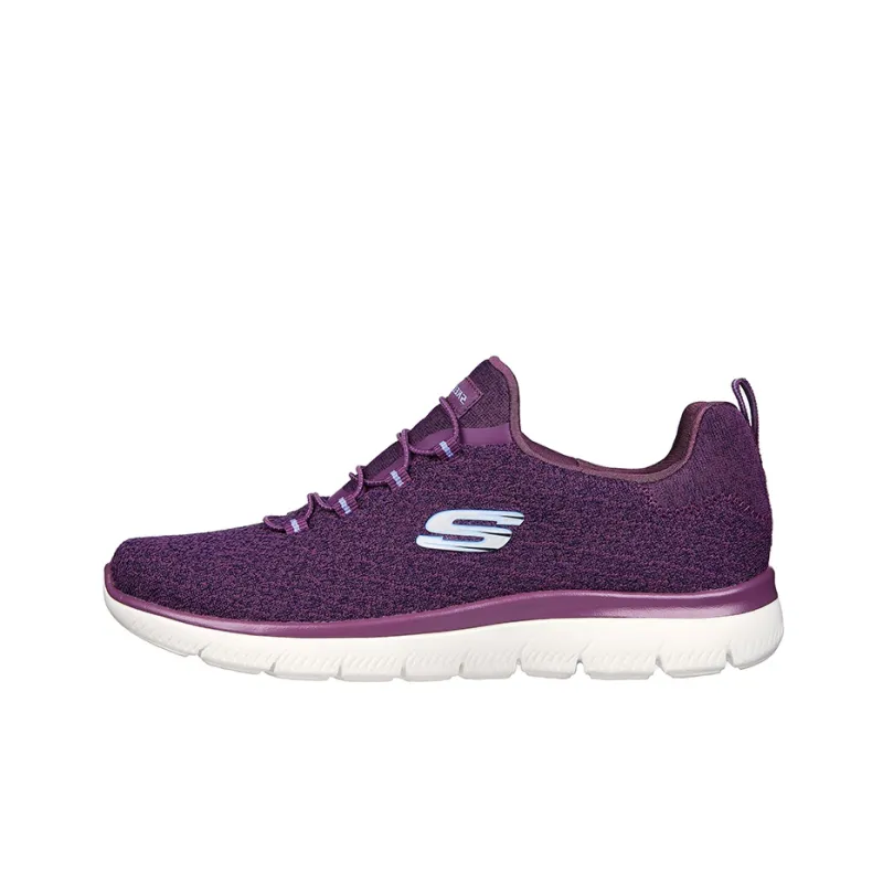 Skechers Summits -New Vibe Cushioned Anti-Slip Wear-Resistant Breathable Lightweight Low-Top Casual Shoes Purple-0