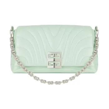 GIVENCHY Quilting Cow Leather Handheld Shoulder Bag Crossbody Bag Small Size Women's Mint Green