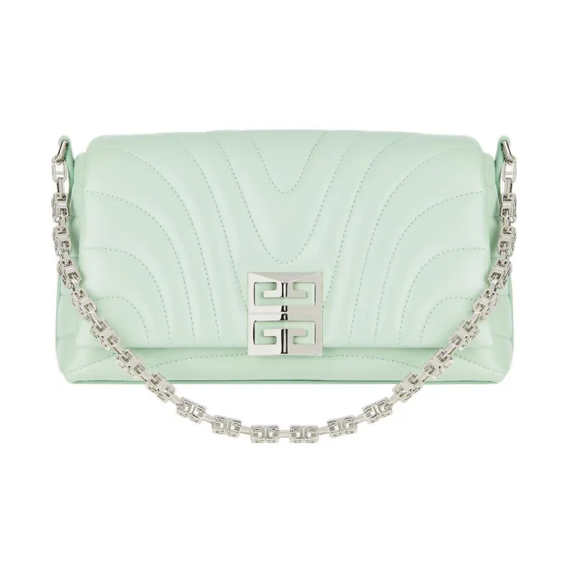 GIVENCHY Quilting Cow Leather Handheld Shoulder Bag Crossbody Bag Small Size Women's Mint Green-0