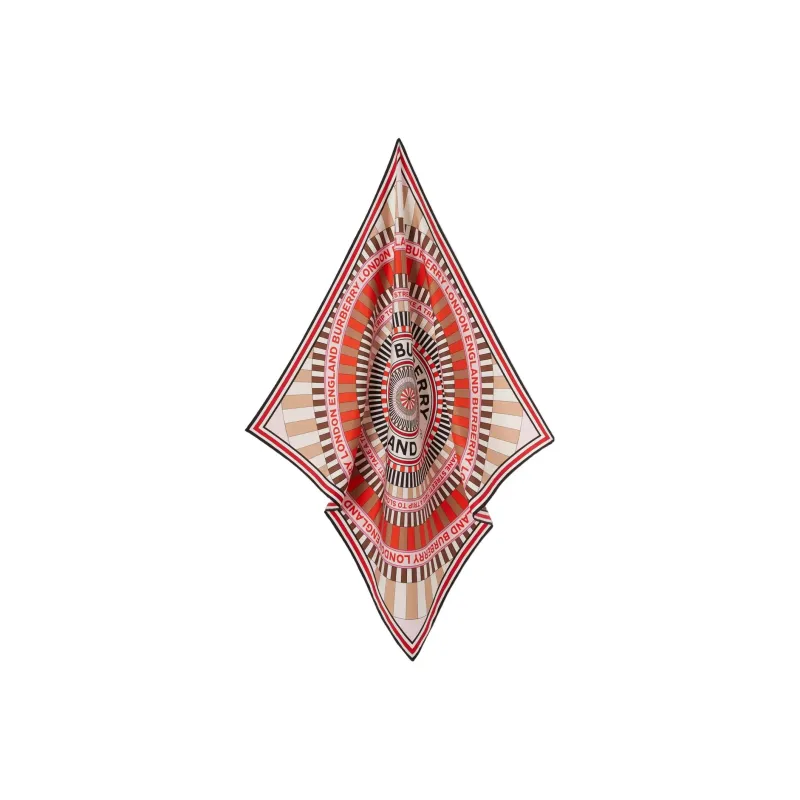 Burberry Silk Scarves Unisex Orange-1