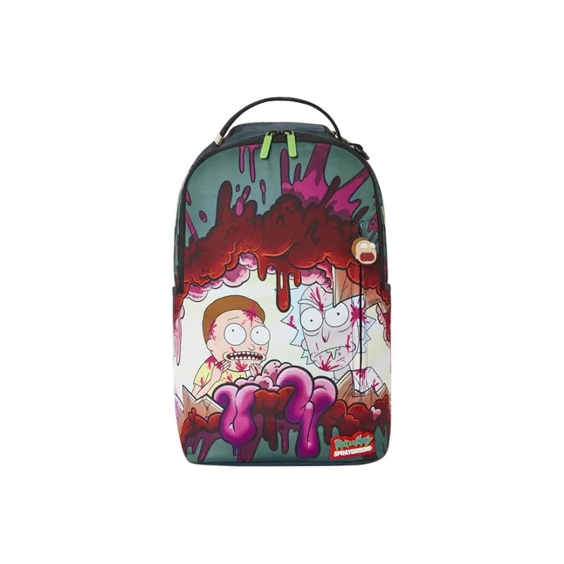 SPRAYGROUND Rick & Morty Collaboration Polyester Laptop Bag Backpack Large Size Unisex Multicolor-0