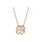 Lively Four-Leaf Clover Necklace-Rose Gold