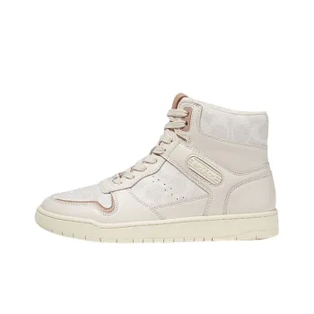 COACH High Top Stylish Skateboarding Shoes Women's White