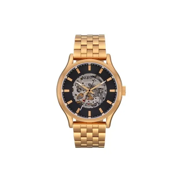 NIXON Wrist Watch Automatic Mechanical Movement Stainless Steel Strap Black Dial Men's Watches A1323-0