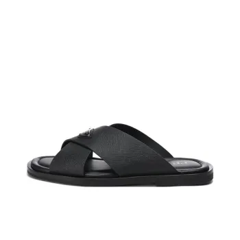 PRADA Rubber Sole Slide Slippers Men's Black