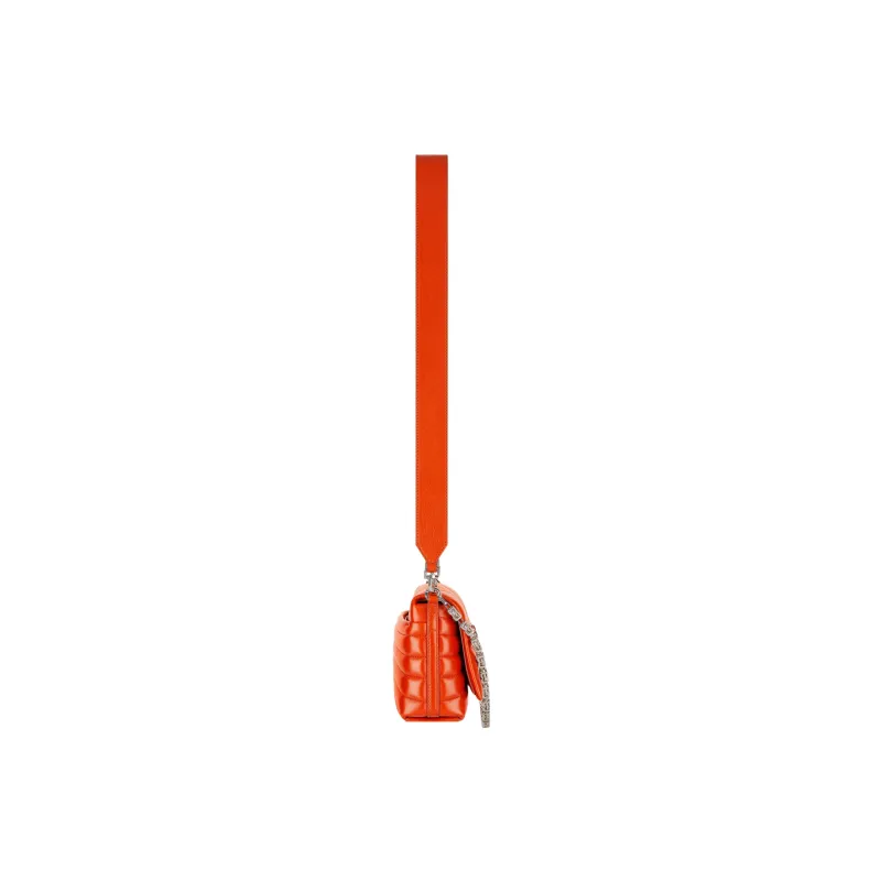 GIVENCHY Cow Leather Handheld Shoulder Bag Crossbody Bag Small Size Women's Dark Orange-2