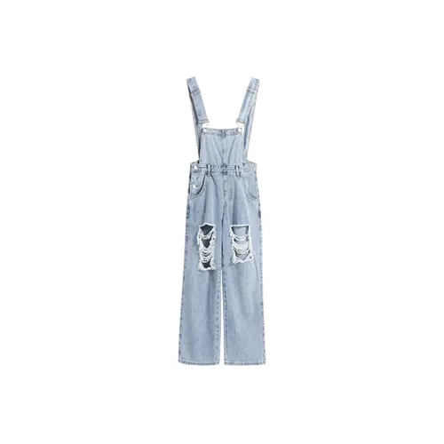 WOWI Overalls Women's Vintage Blue