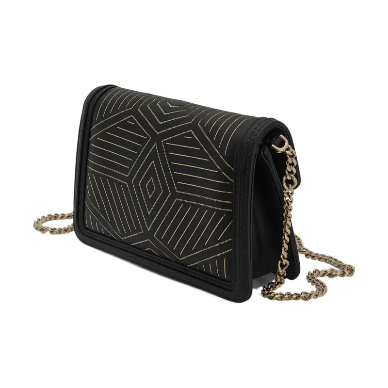 BVLGARI Serpenti Diamond Blast Smooth Calf Leather Chain Bag Crossbody Bag Shoulder Bag Small Size Women's Black-1