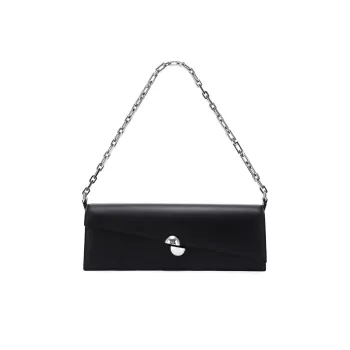 IAB Cow Leather Cut-off Lawson Shoulder Bag Handbag Medium Size Women's Black/Violet/Grass Green