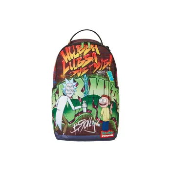 SPRAYGROUND Rick & Morty Collaboration Polyester Laptop Bag Backpack Tubas Unisex Multicolor