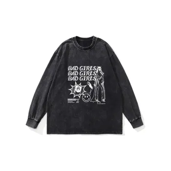WHISTLEHUNTER Straight Long Sleeved T Shirt Unisex Black