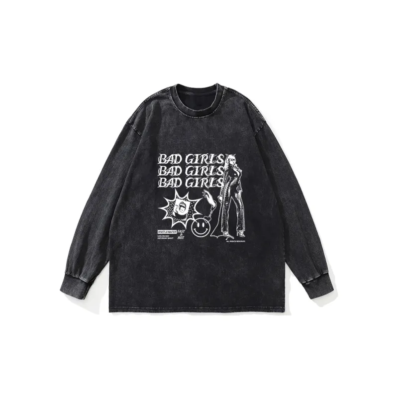 WHISTLEHUNTER Straight Long Sleeved T Shirt Unisex Black-0