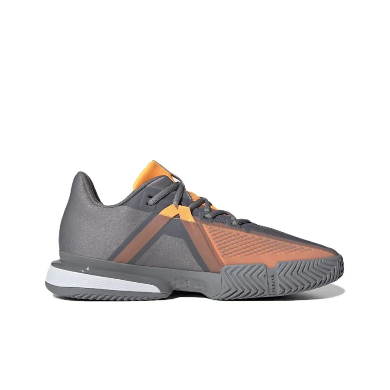 Adidas Solematch Bounce Tennis Shoes Men Low Top Gray/Orange-1