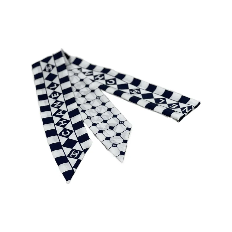 CHANEL Silk Twill Silk Scarves Women's-2