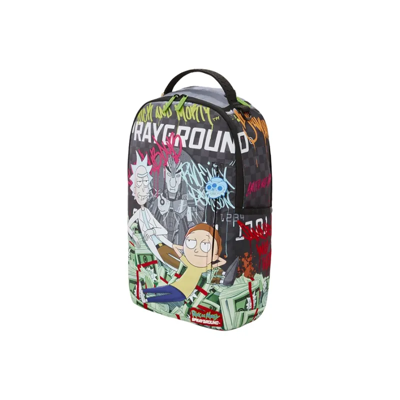 SPRAYGROUND Rick & Morty Collaboration Polyester Laptop Backpack Large Size Unisex Multicolor-1