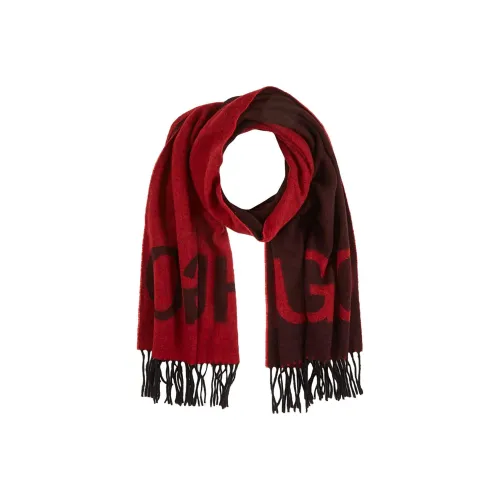 HUGO BOSS Knit Scarf Men Red