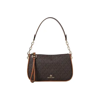 MICHAEL KORS Jet Set Charm PU MK Shoulder Bag Regular Women's Dark Brown & Acorn Brown
