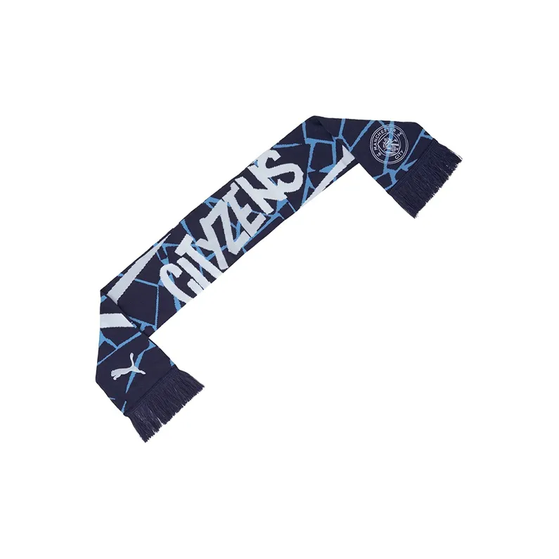 PUMA Knit Scarves Unisex Blue With White Lettering-3