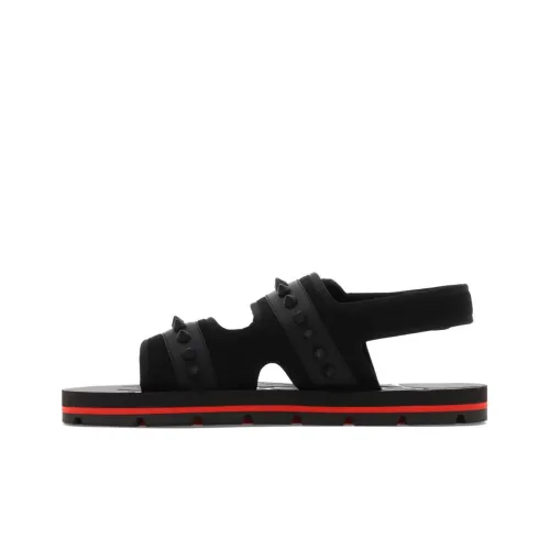 Christian Louboutin Siwa Flat Sandals Black Red