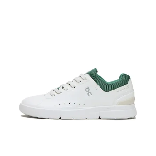 On THE ROGER Skateboard Shoes Women's Low-Top White/Green