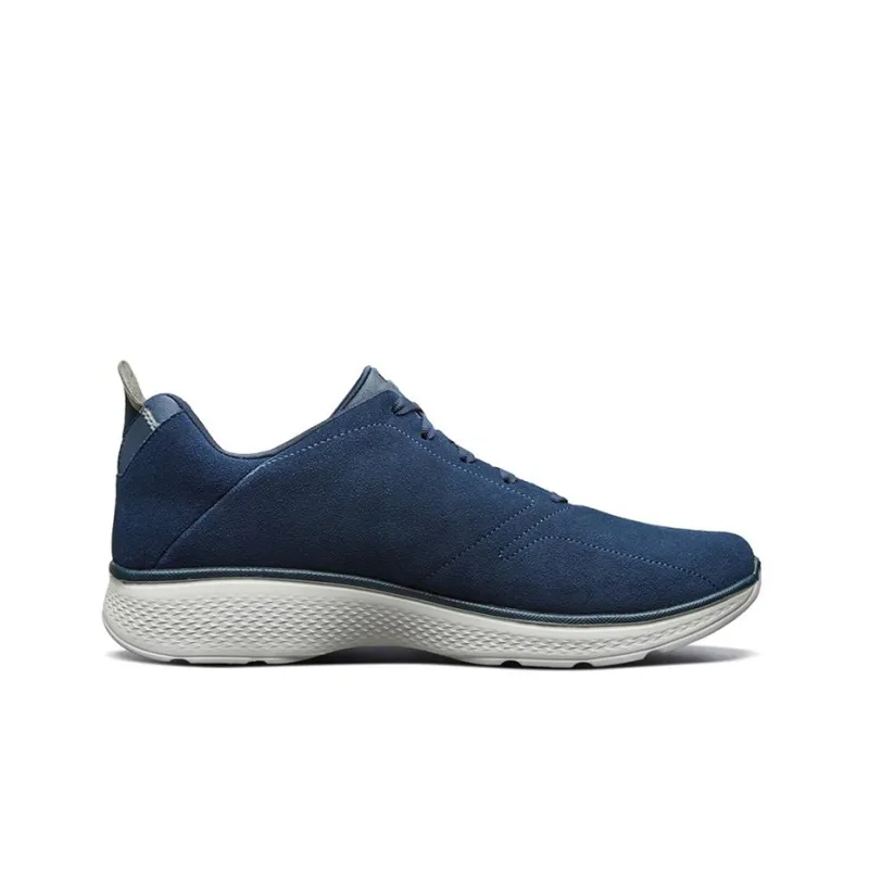 Skechers Go Walk 4 Cushioned Anti-Slip And Wear-Resistant Lightweight Mid-Top Casual Shoes Men's Blue Gray-1