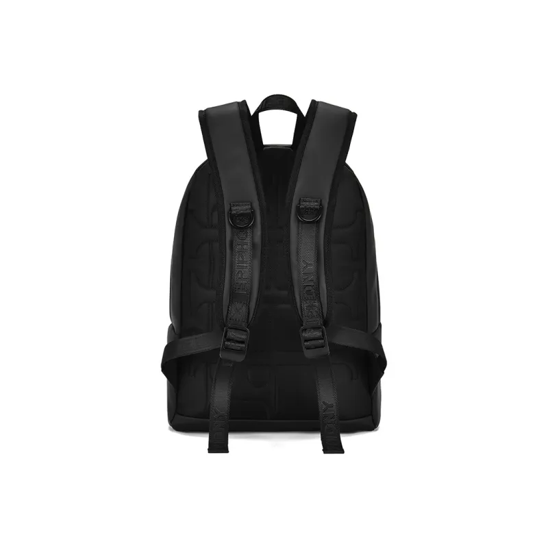 EPIPHQNY PU Leather Backpack Medium Size Unisex Black-2