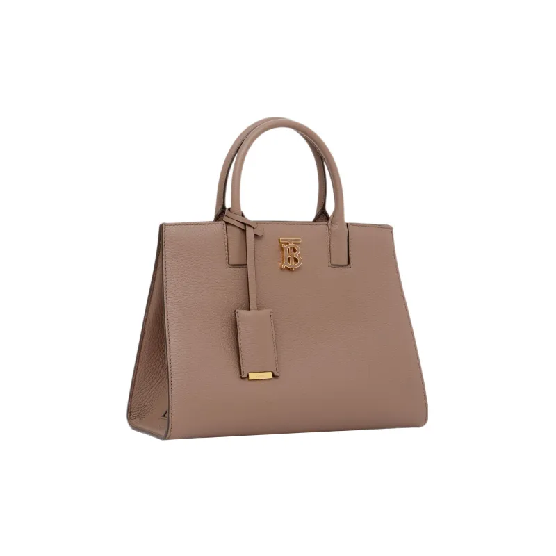 Burberry Frances Calfskin Tote Bag Shopping Bag Shoulder Bag Crossbody Bag Handbag Mini Women's Light Saddle Umber-1