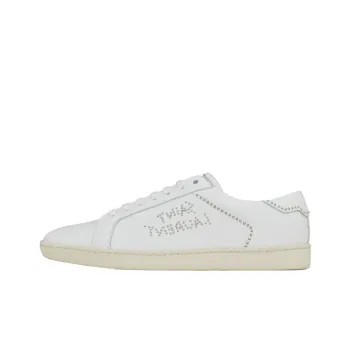 SAINT LAURENT Studded Low Top White Women's