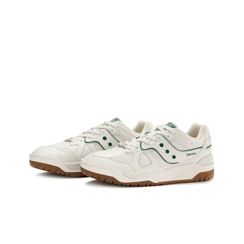 Saucony Cross 90 Low Top Skateboard Shoes Unisex White Green-2