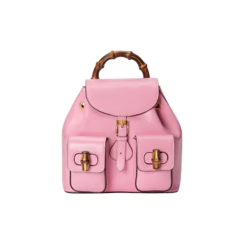 GUCCI Leather Backpack Women's Pink