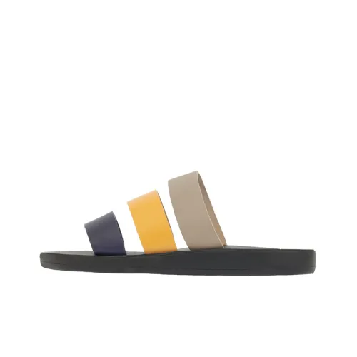 ANCIENT GREEK SANDALS Slide Slippers Men Gray Yellow Blue